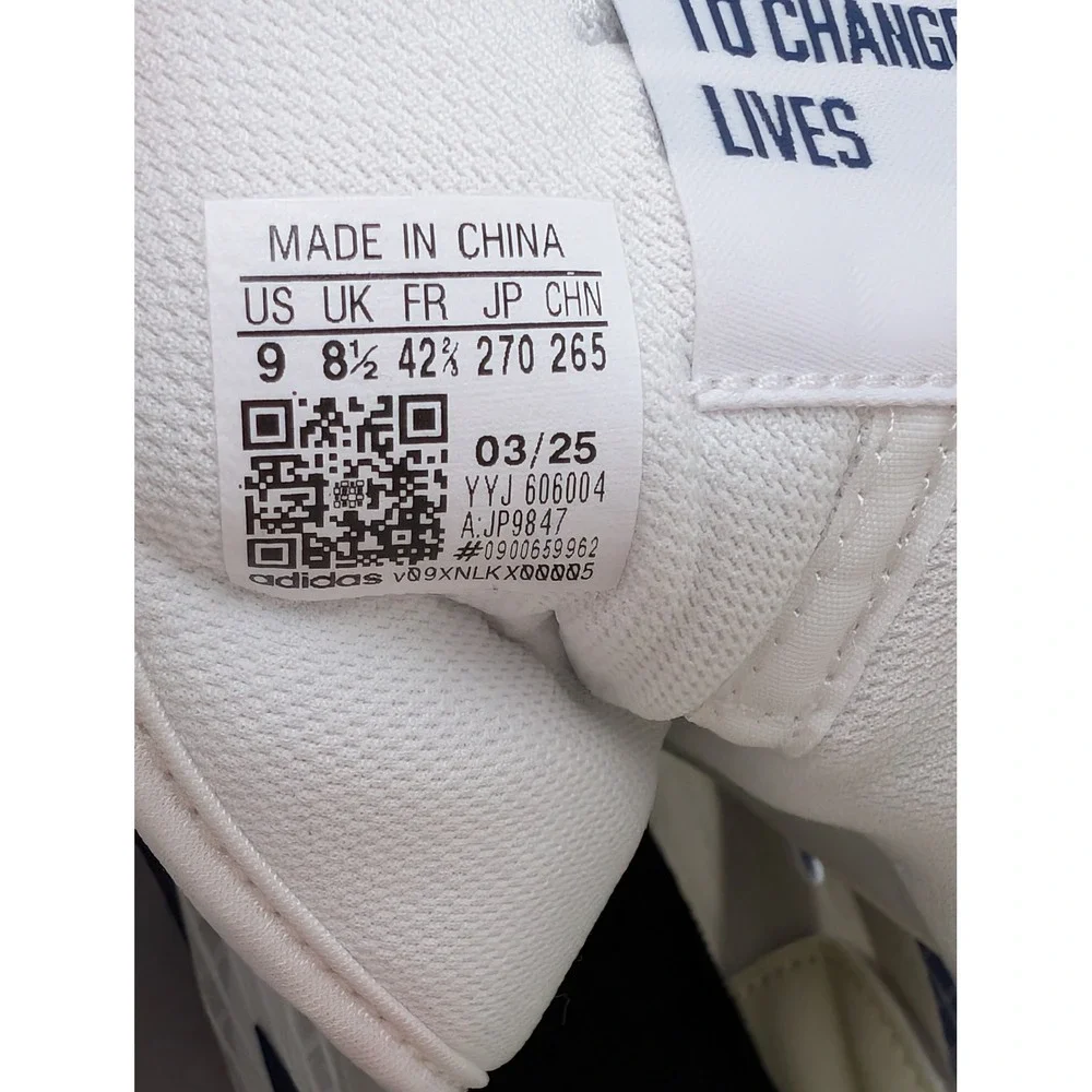 Adidas Boxing Shoes Mens 9 White Blue Box Hog 4 JP9847 Mid‎ Cut Boots Trainers